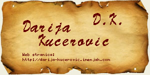 Darija Kućerović vizit kartica